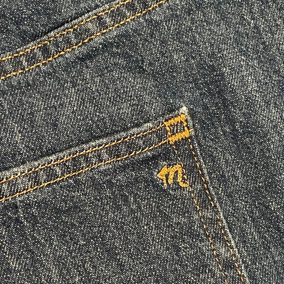 ~ Madewell 34 Skirt Stretch Denim A-Line Blue Medium Wash Pockets Zip Plus 18 - Picture 8 of 14